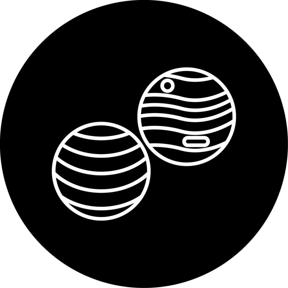Neptune And Jupiter Icon Design Symbol vector