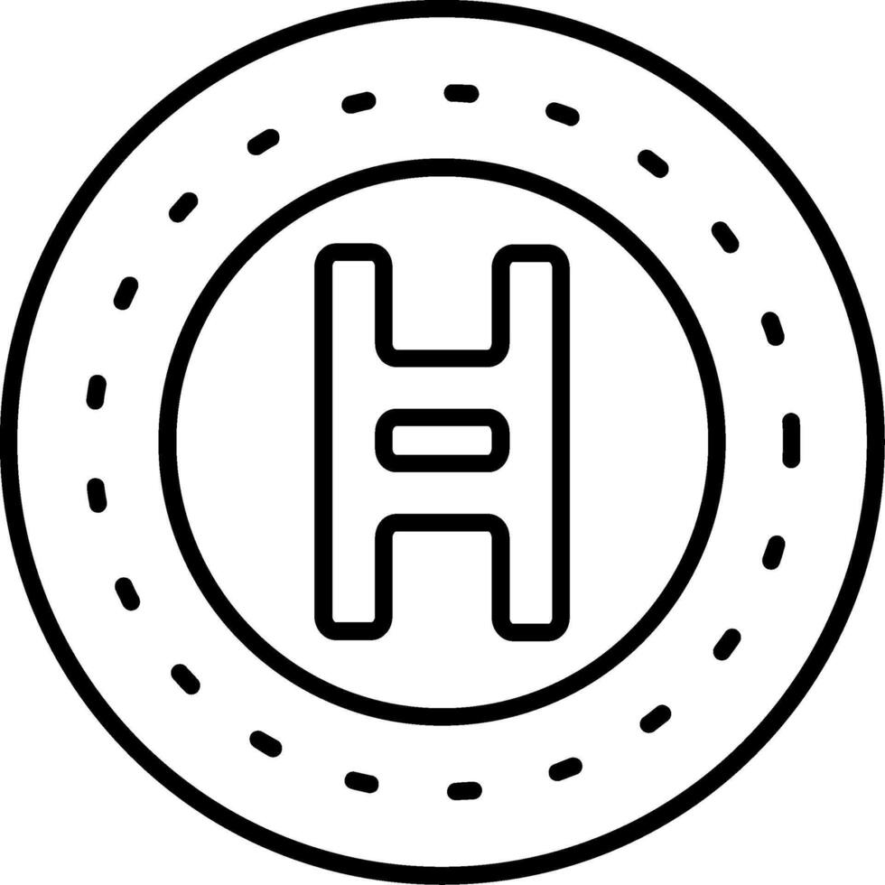 Hedera Hashgraph Icon Design Symbol vector