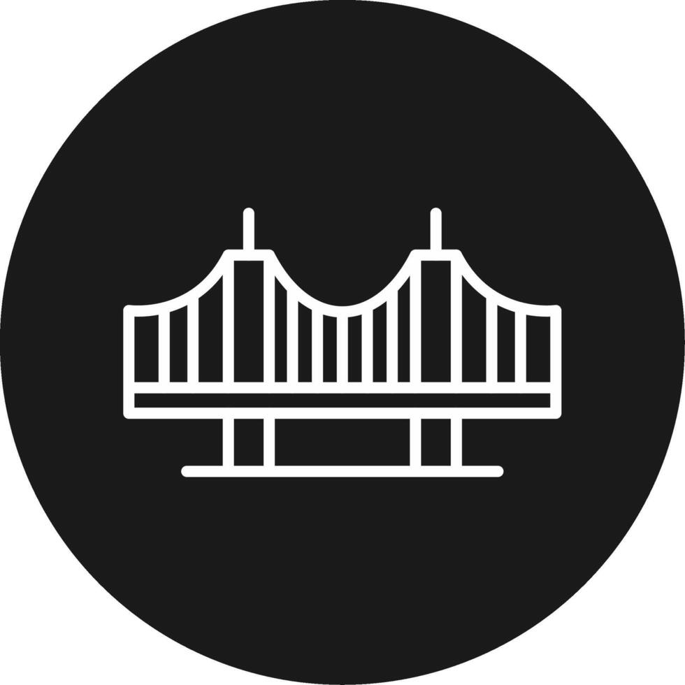 Vincent Thomas Bridge Icon Design Symbol vector