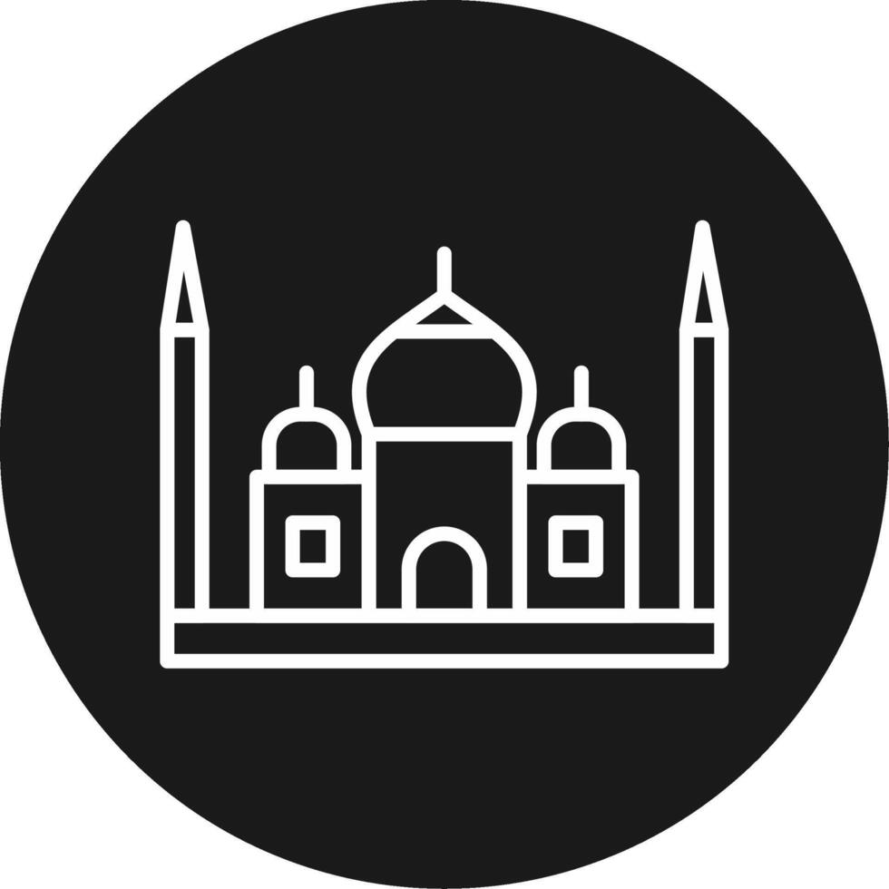 Taj Mahal Icon Design Symbol vector