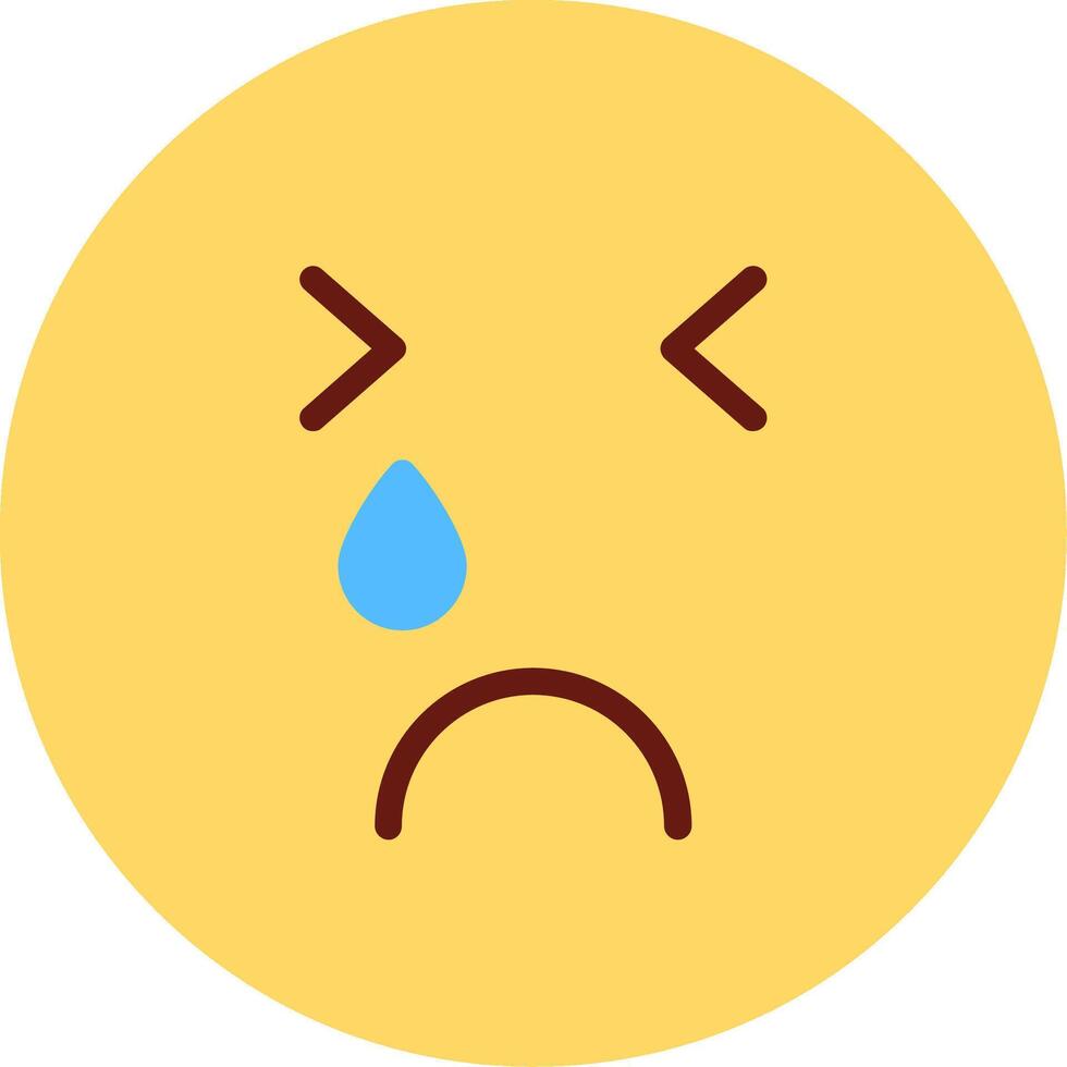 Crying Icon Design Symbol vector