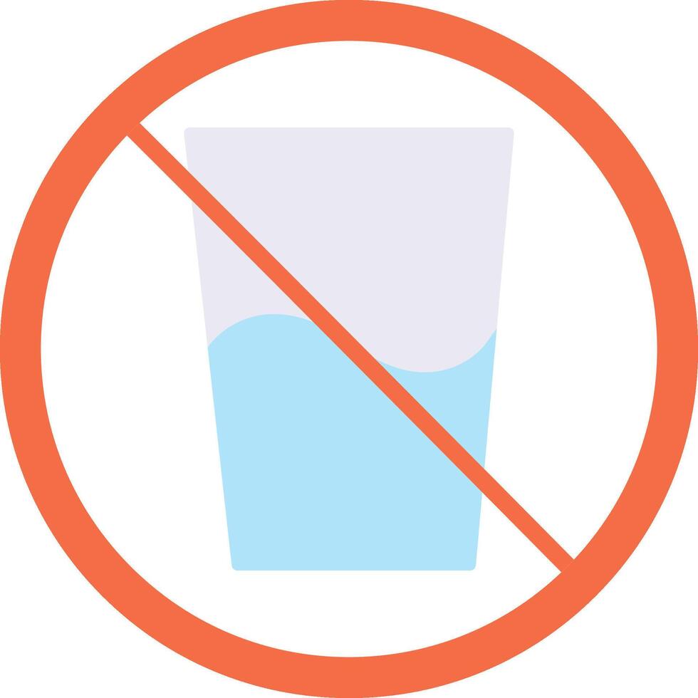 No Drinks Icon Design Symbol vector