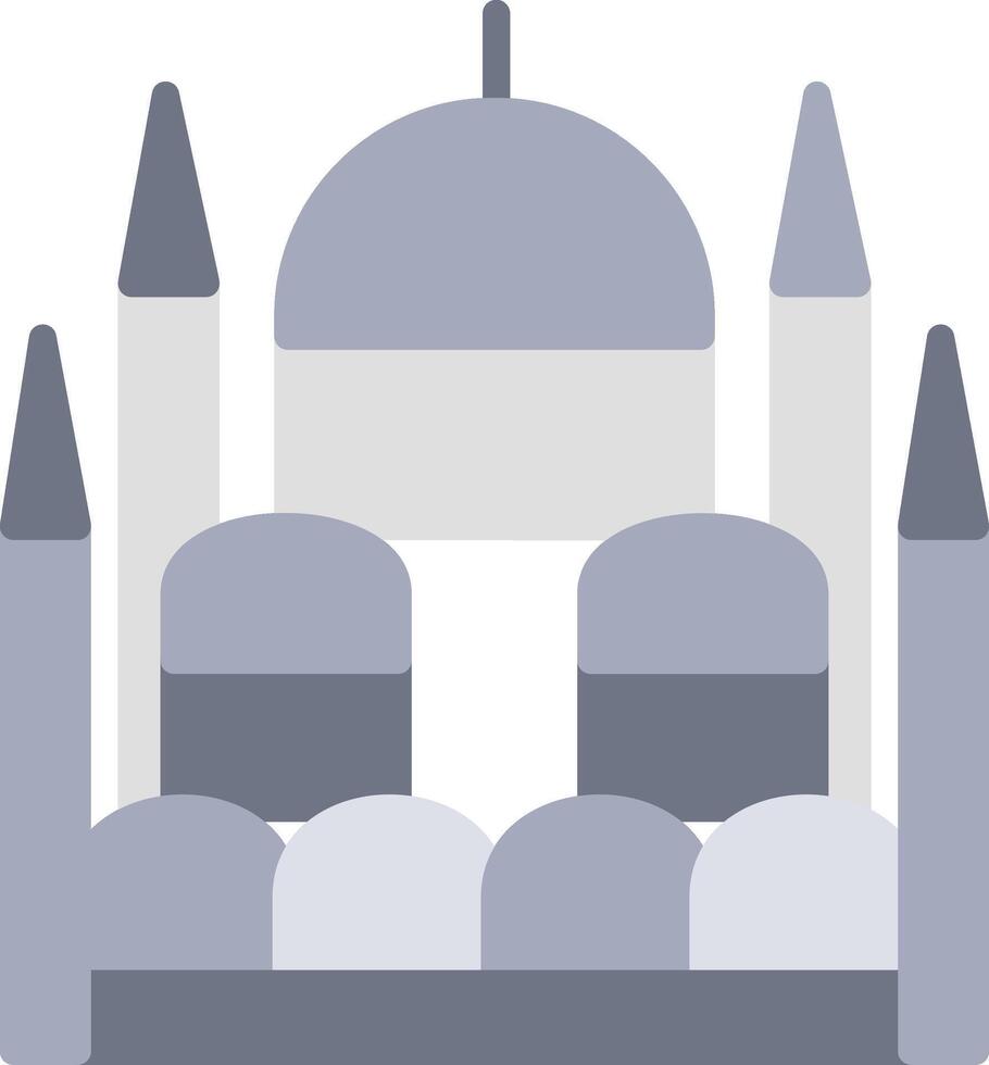 Blue Mosque Icon Design Symbol vector