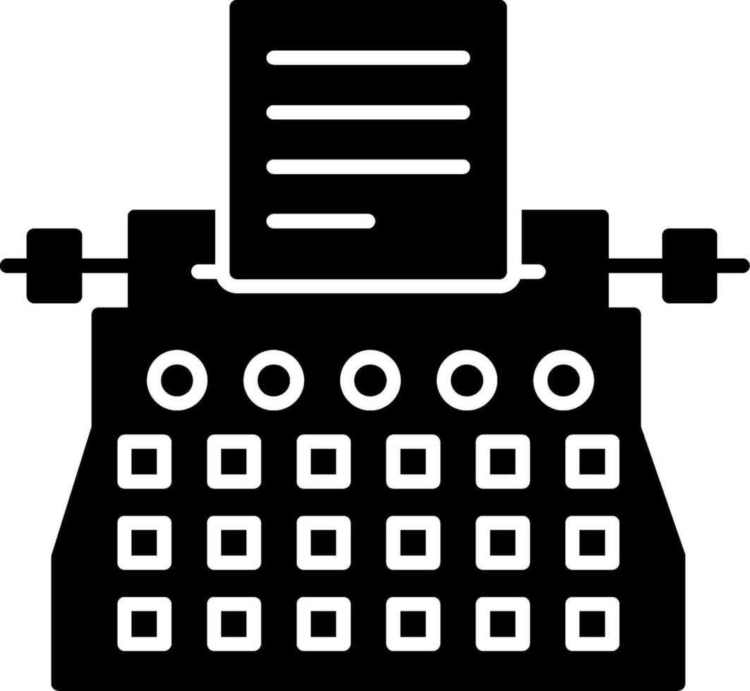 Typewriter Icon Design Symbol vector