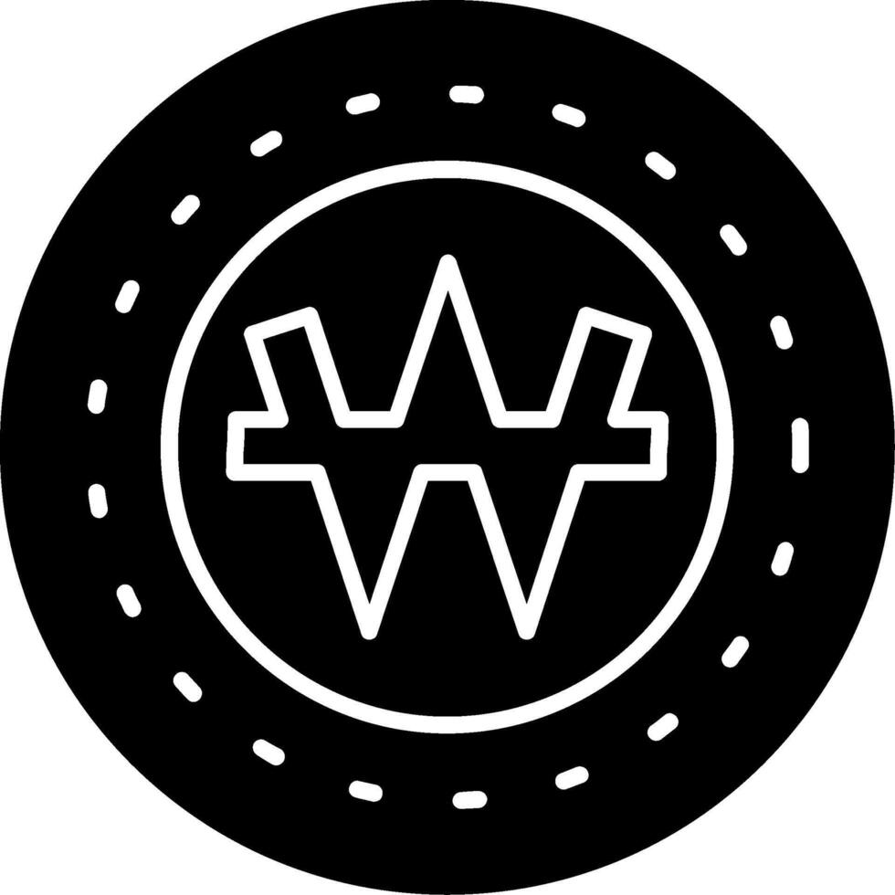 Won Icon Design Symbol vector