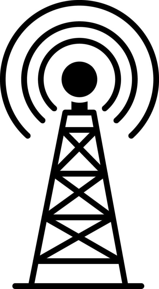 Radio Tower Icon Design Symbol vector