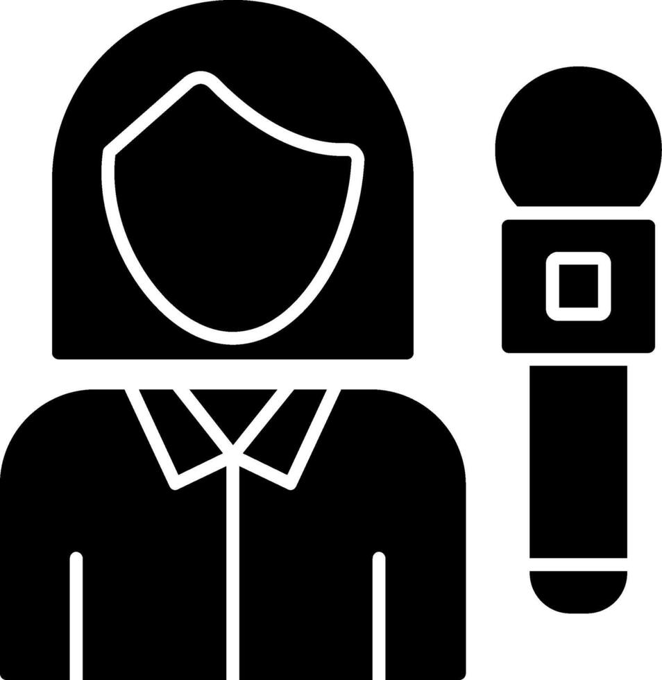 News Reporter Icon Design Symbol vector