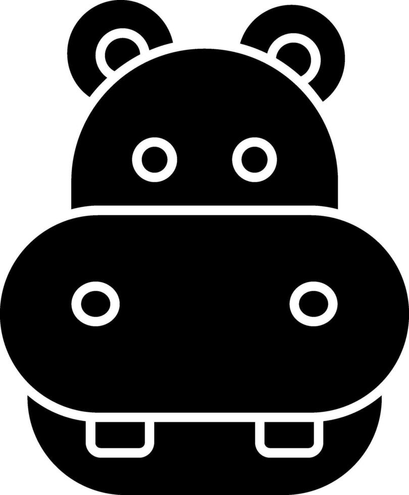 Hippo Icon Design Symbol vector