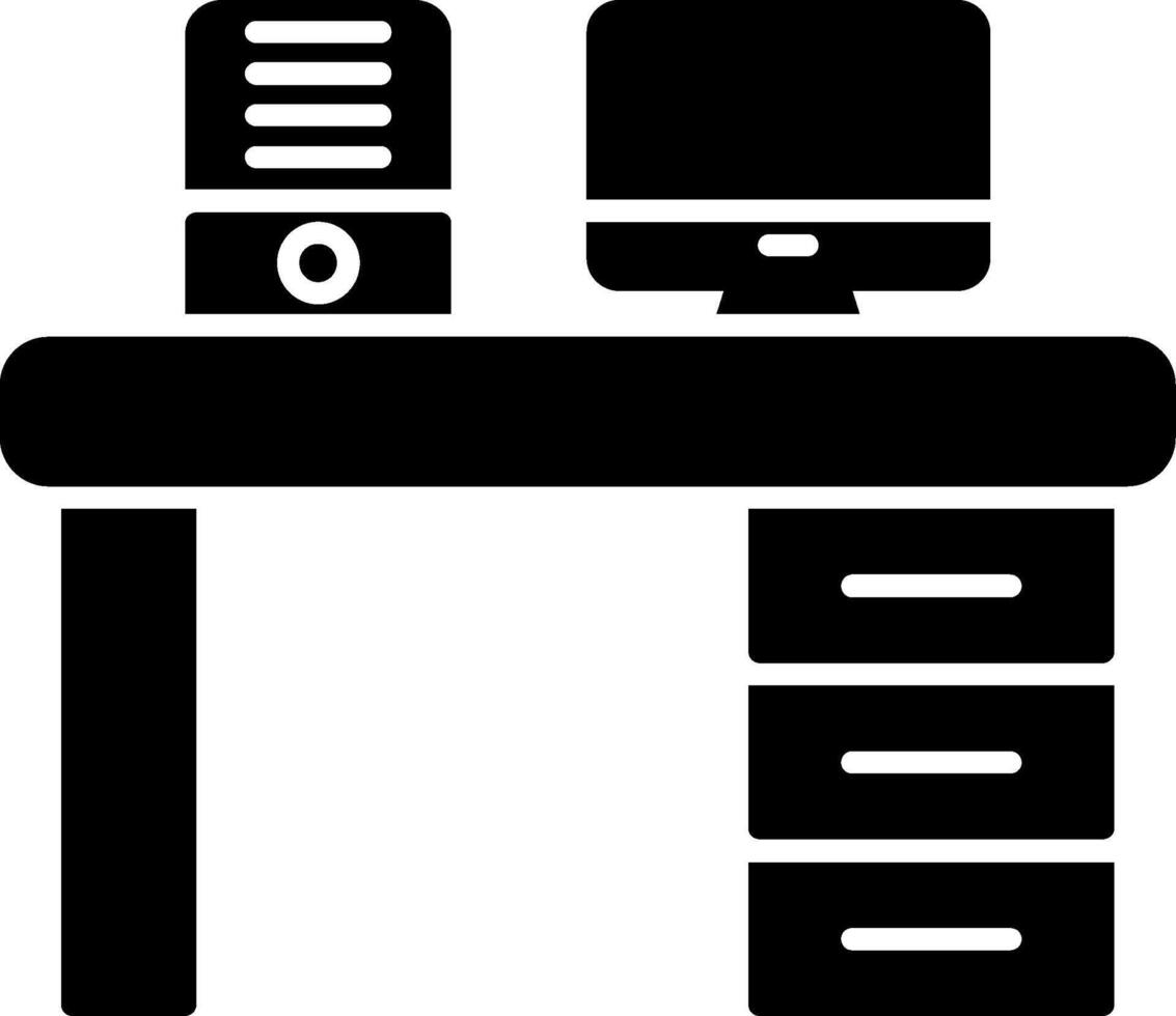 Office Desk Icon Design Symbol vector