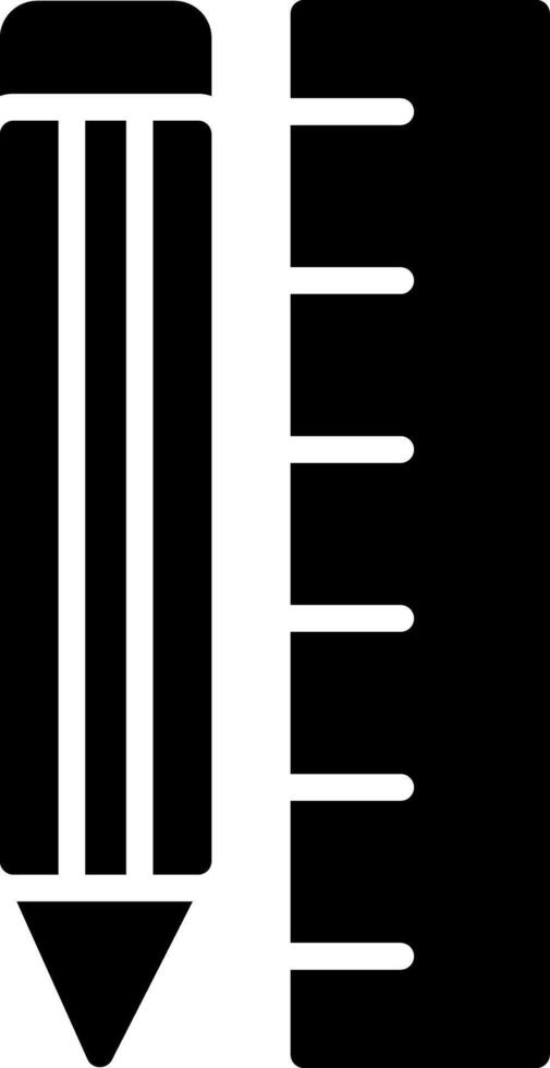 Pencil And Ruler Icon Design Symbol vector