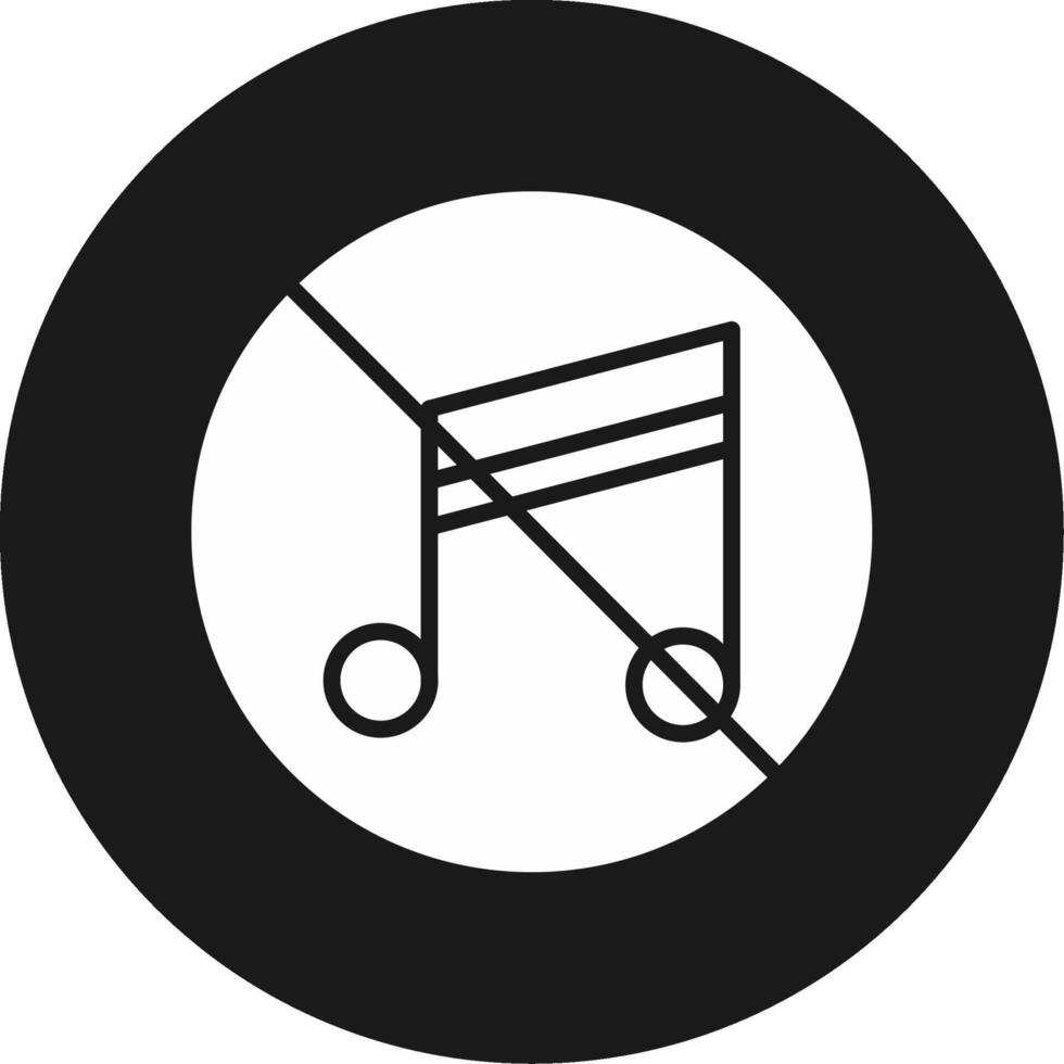 No Music Icon Design Symbol vector