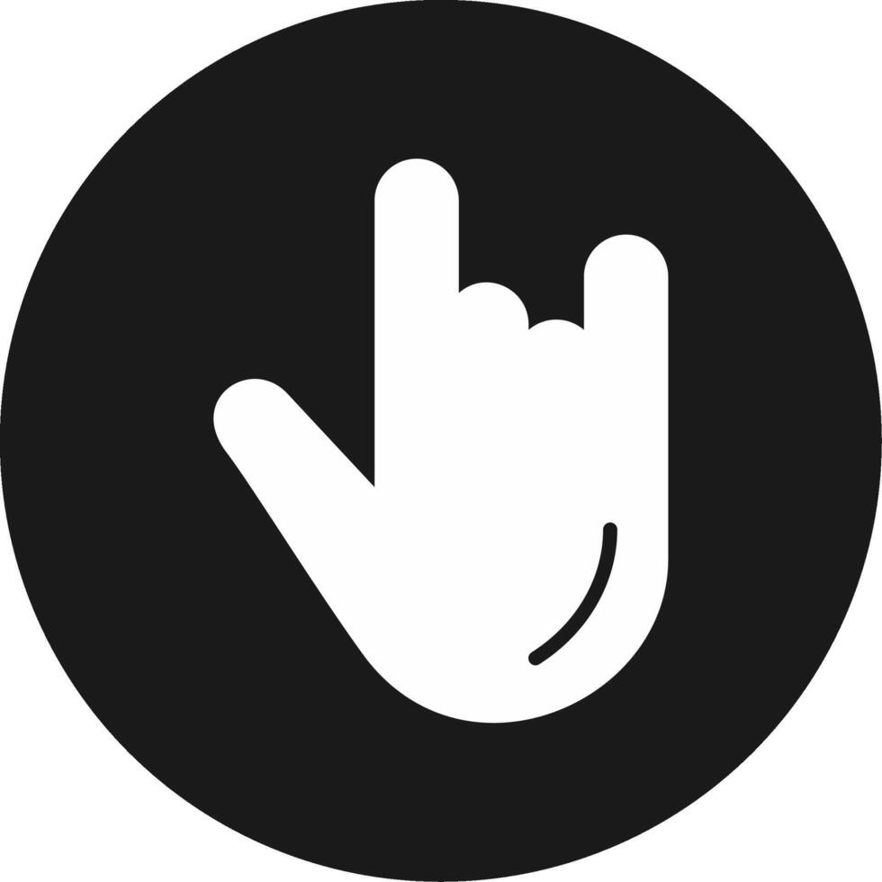 Hand Rock Icon Design Symbol vector