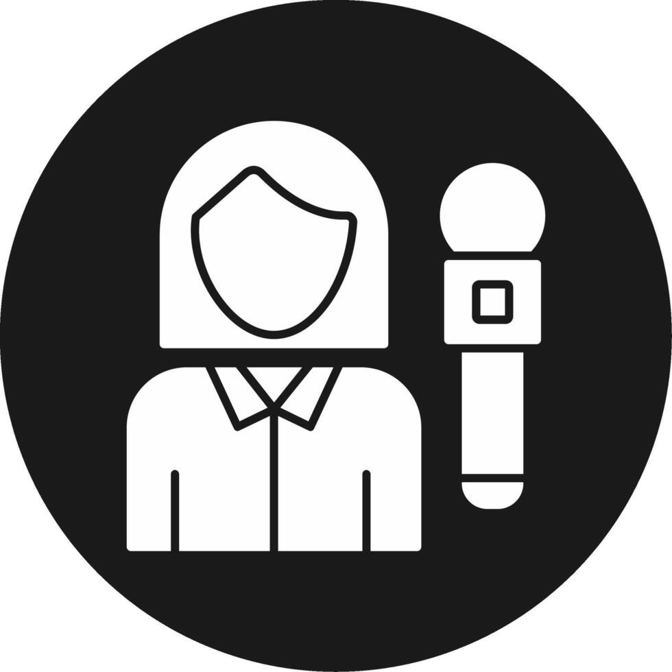 News Reporter Icon Design Symbol vector