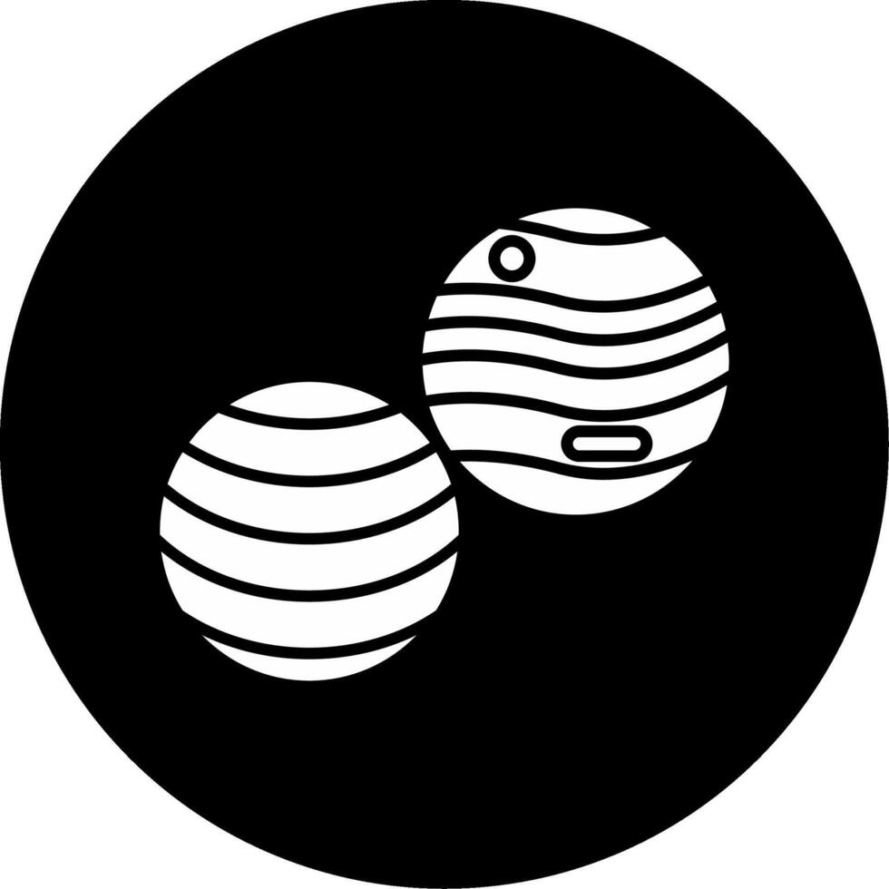Neptune And Jupiter Icon Design Symbol vector