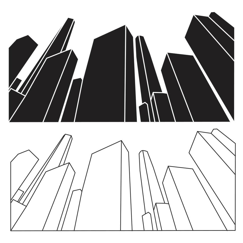 Construction line art vector