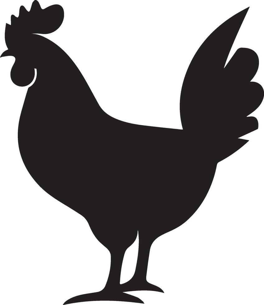 A Chicken Love's black Silhouette ,different pack of bird silhouettes vector