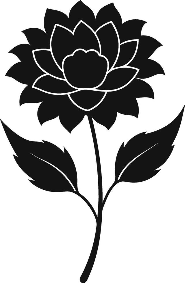silhouette Flower Silhouette Design vector
