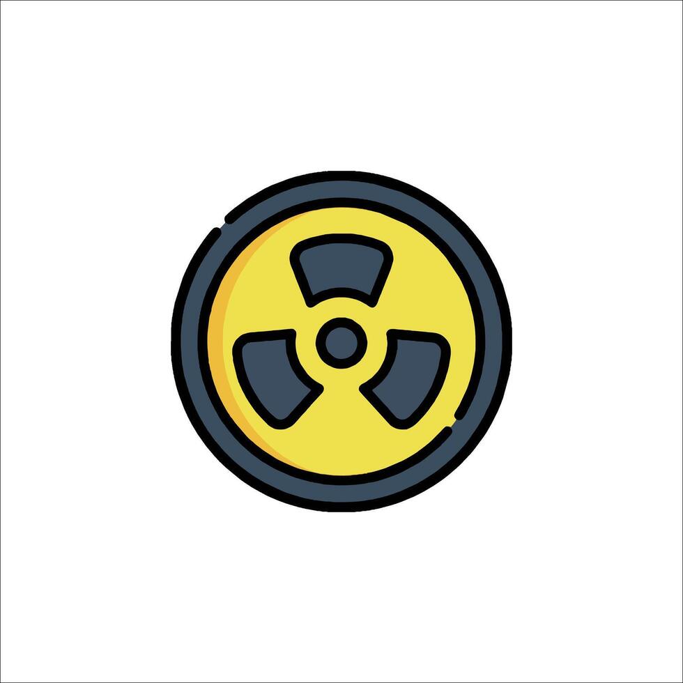 A radioactive symbol on a white background vector