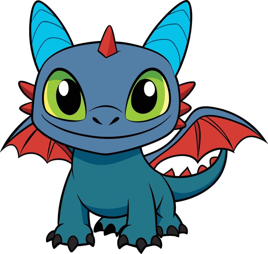 colorful nice Dragon Illustration Design vector