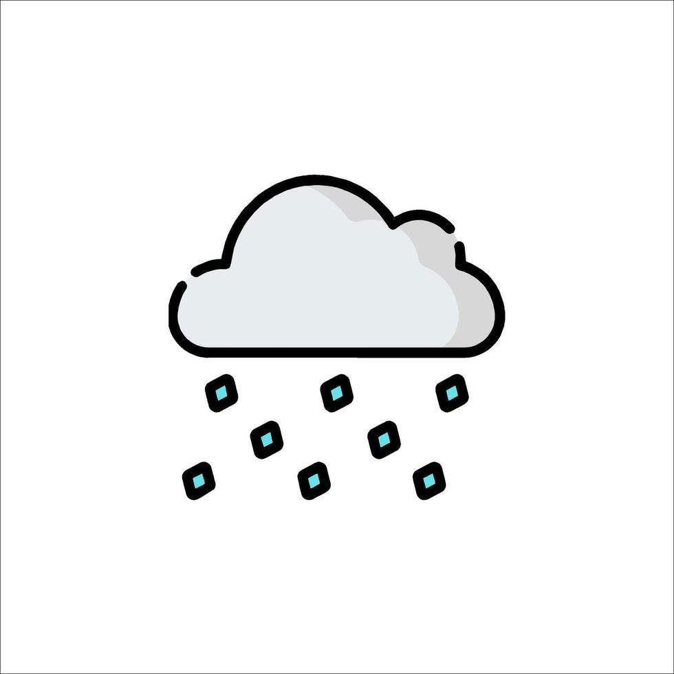 Rainy weather icon illustration vector