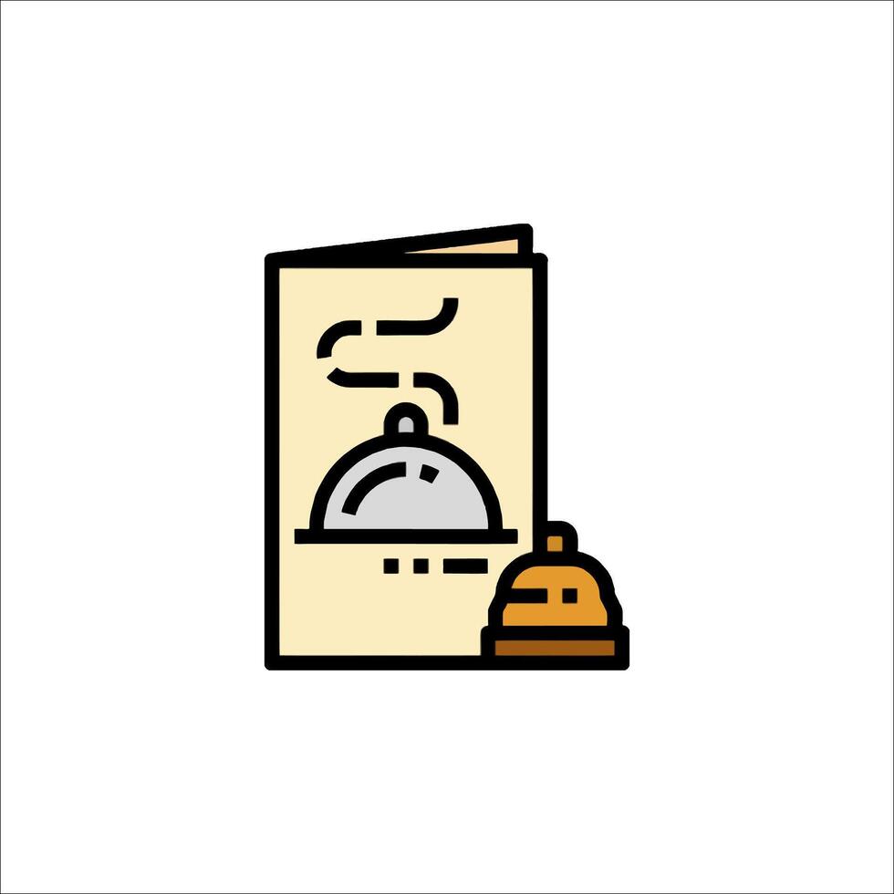 A menu and a bell icon on a white background vector