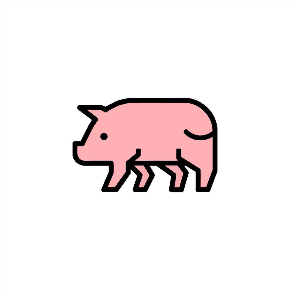 Pig icon illustration vector