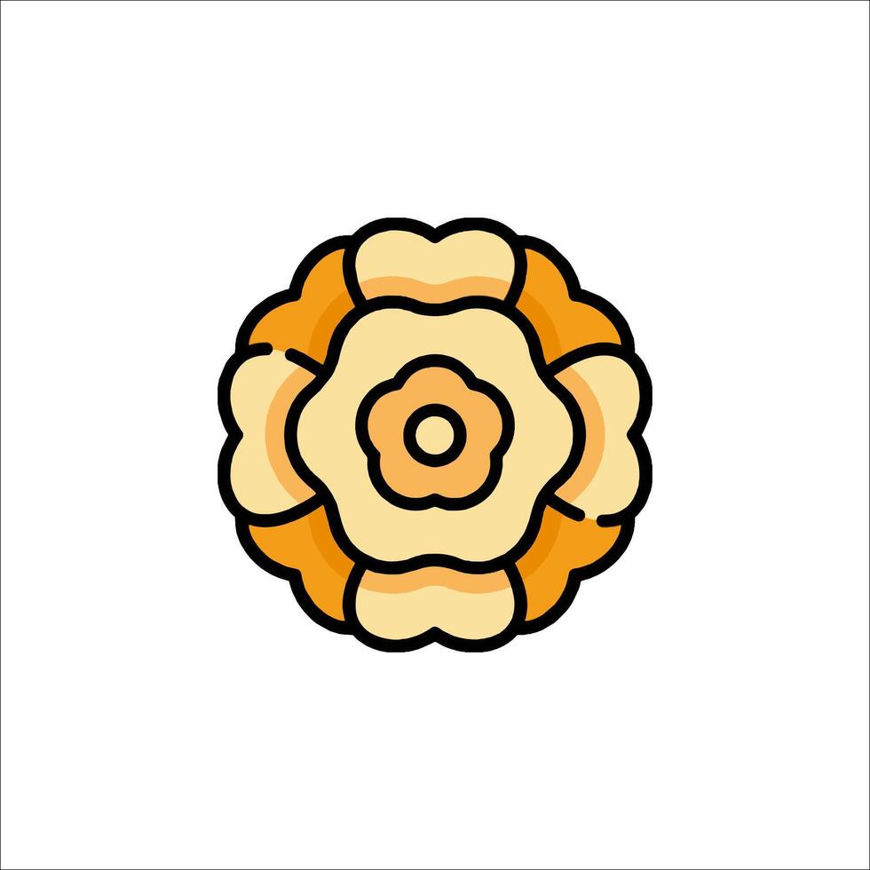 A flower icon in a flat style vector