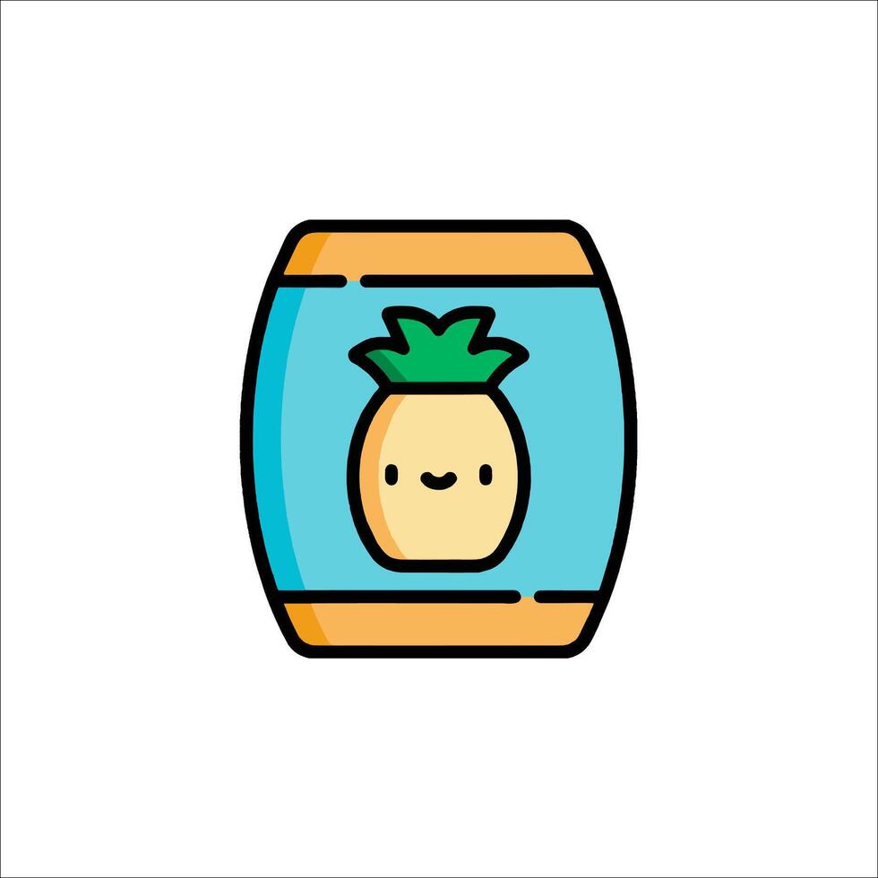 A pineapple in a jar icon vector