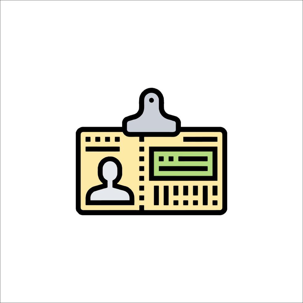Id card icon illustration vector