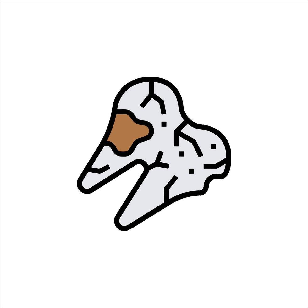 A piece of bread with a hole in it vector