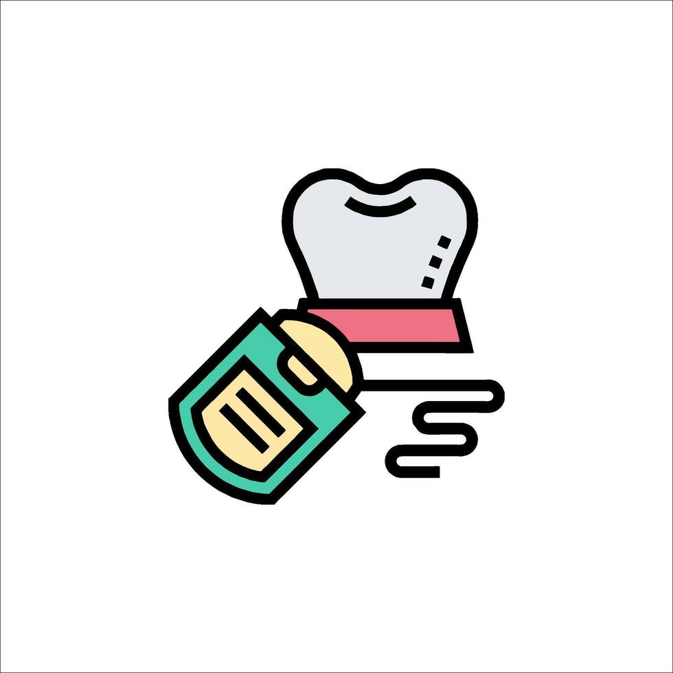 A toothbrush and toothpaste icon vector
