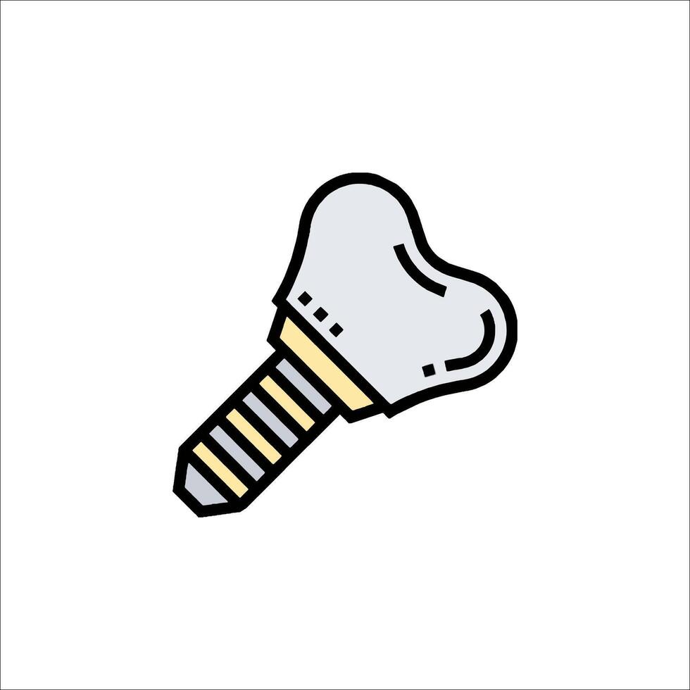 Dental implant icon illustration vector