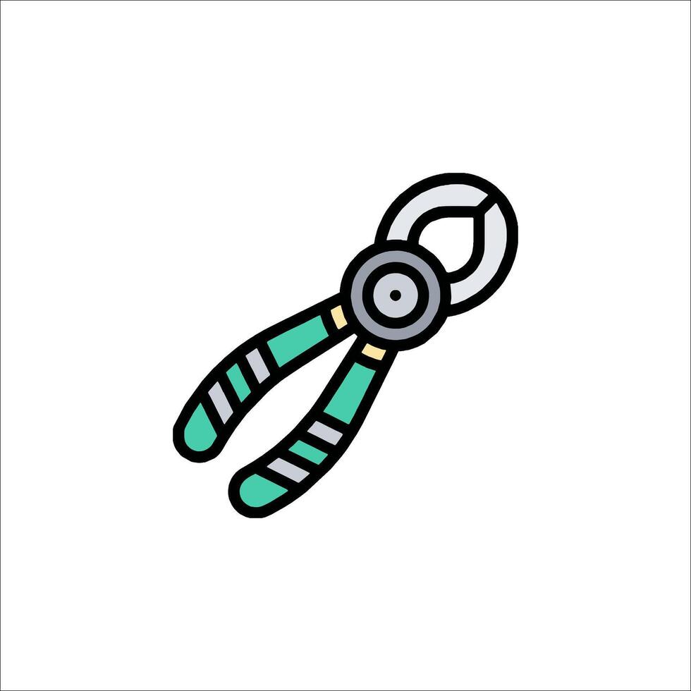 A pliers icon on a white background vector