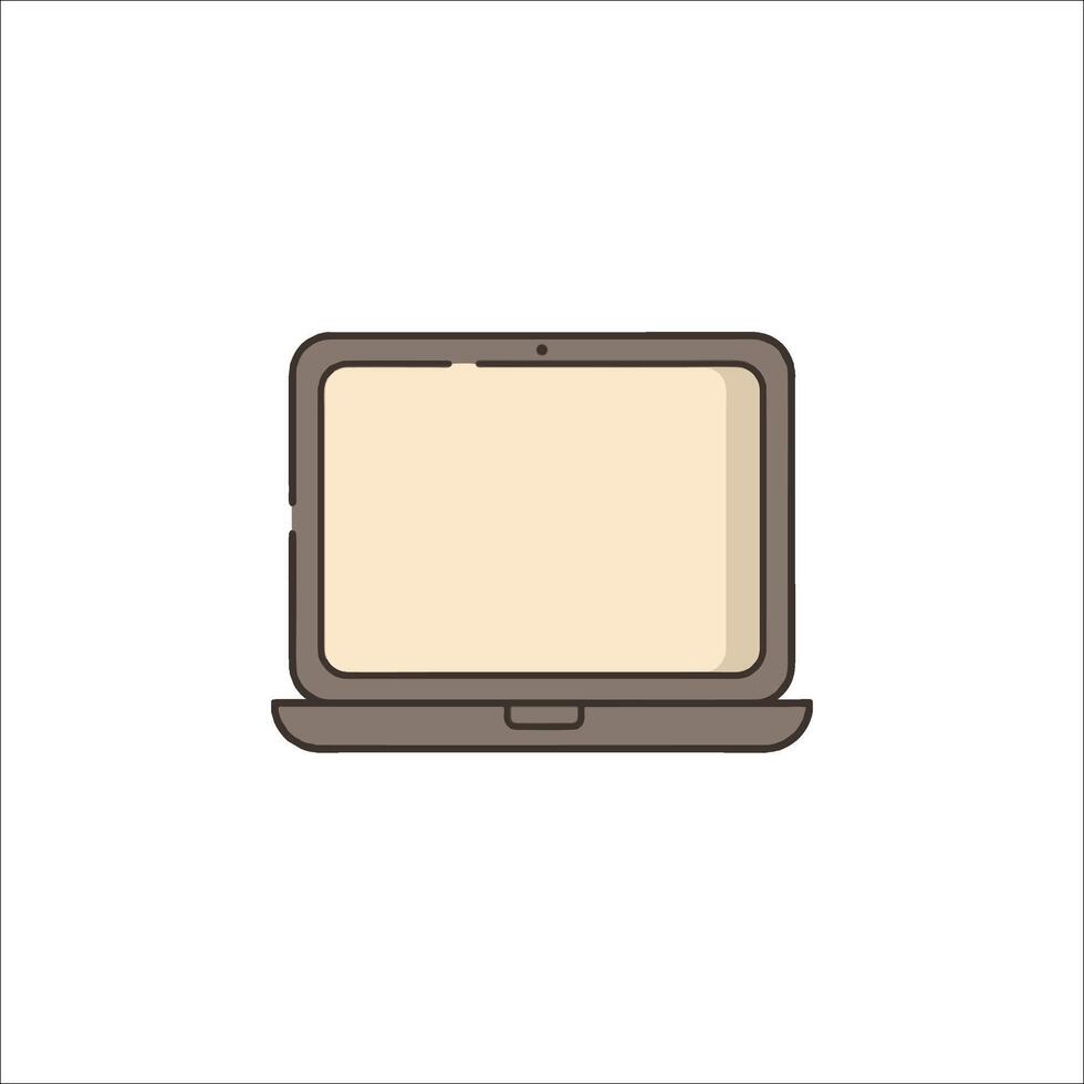 A laptop computer icon on a white background vector