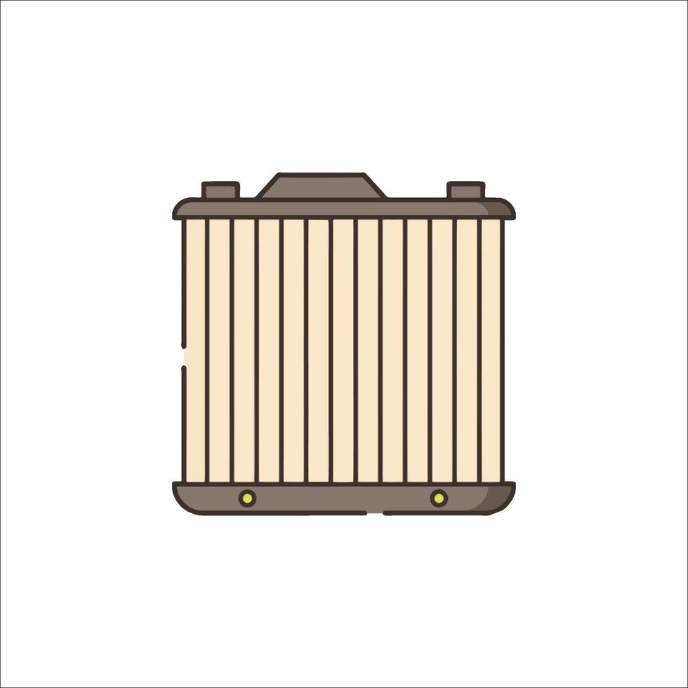An icon of a radiator on a white background vector