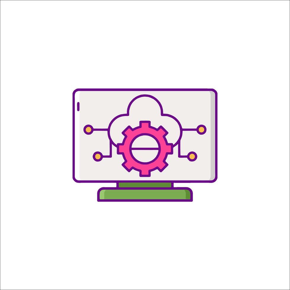 Cloud computing icon illustration vector