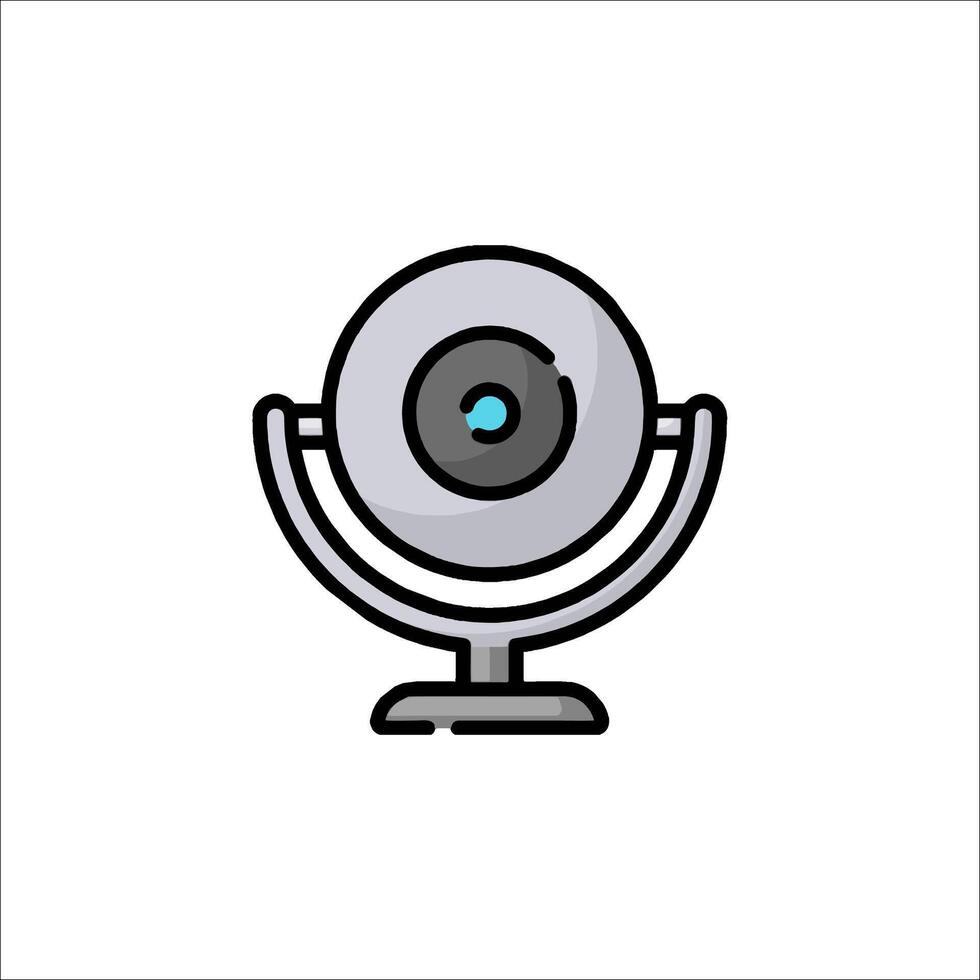 Webcam icon on white background vector