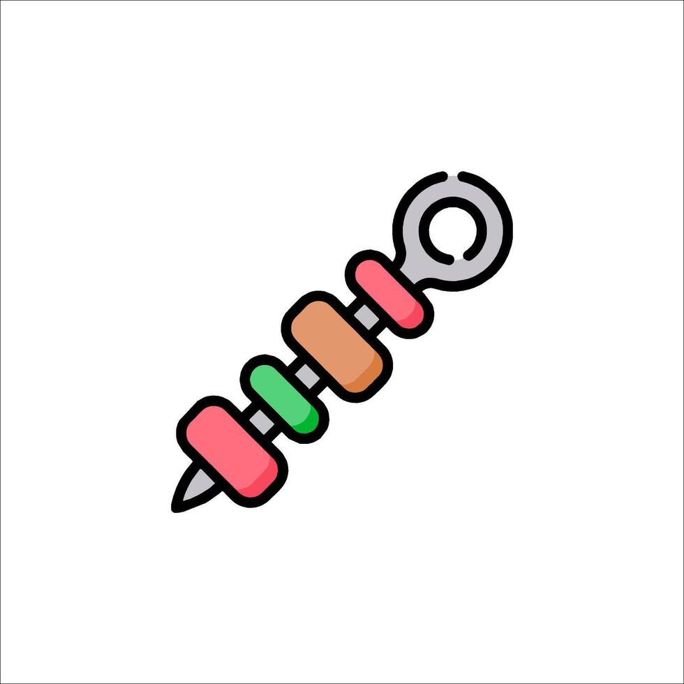 A colorful skewer icon on a white background vector