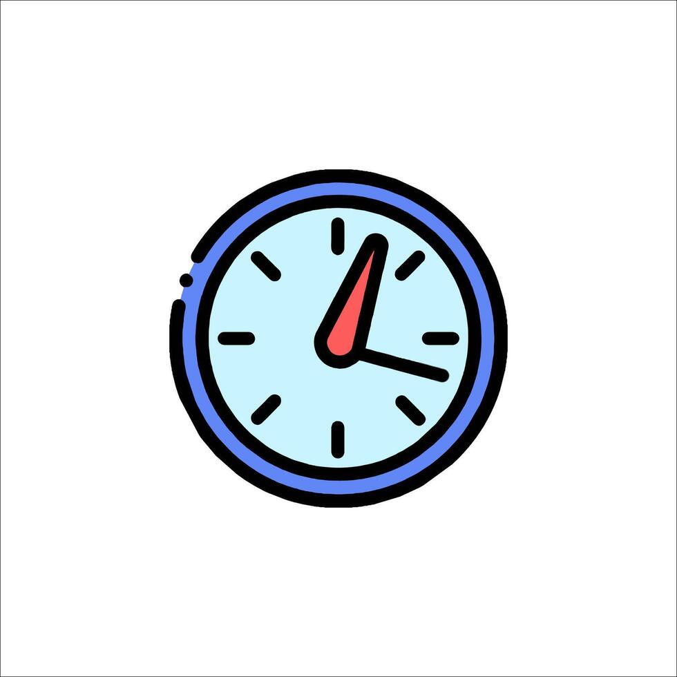 A clock icon on a white background vector