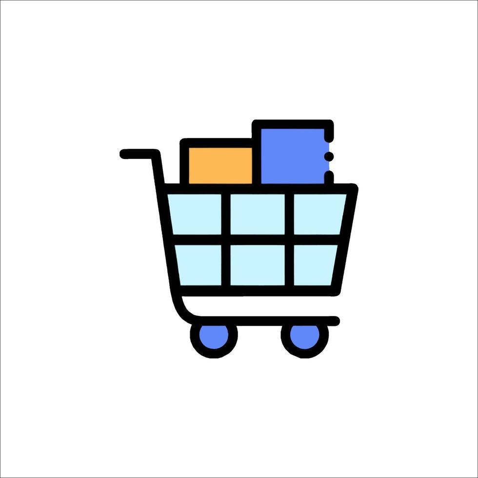 Shopping cart icon illustration vector