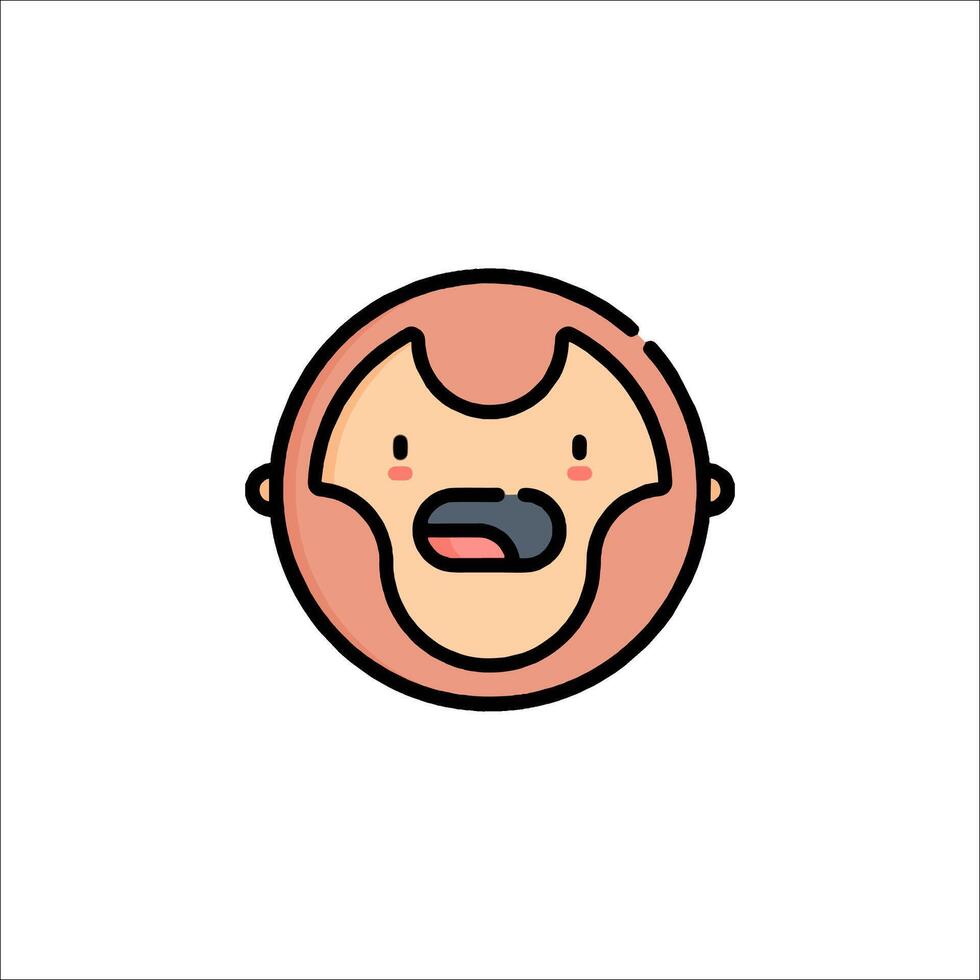 A cartoon monkey with a toothbrush in its mouth vector