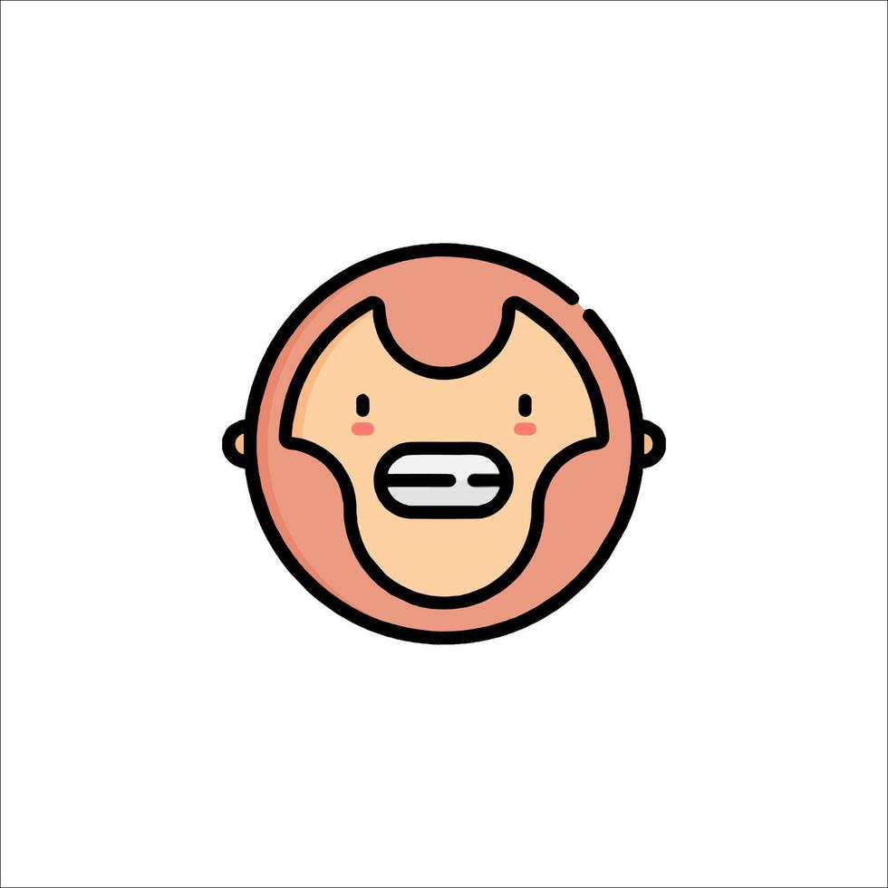 A cartoon monkey with a mouth open vector