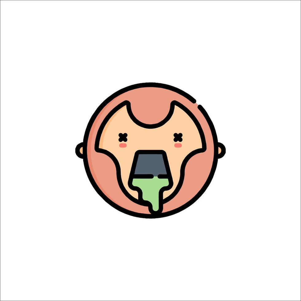 A cartoon monkey with a green face vector