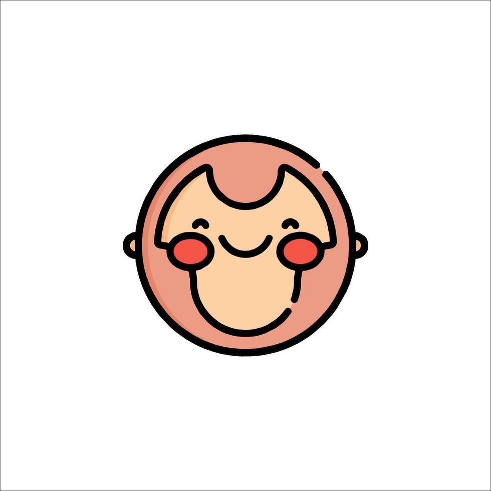 A cartoon monkey face with a red nose vector