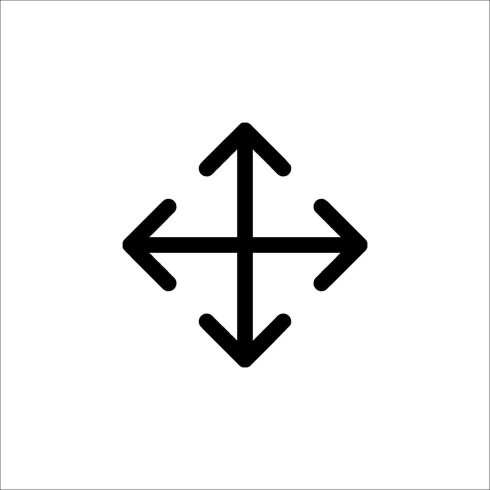 A black and white arrow pointing to the left vector
