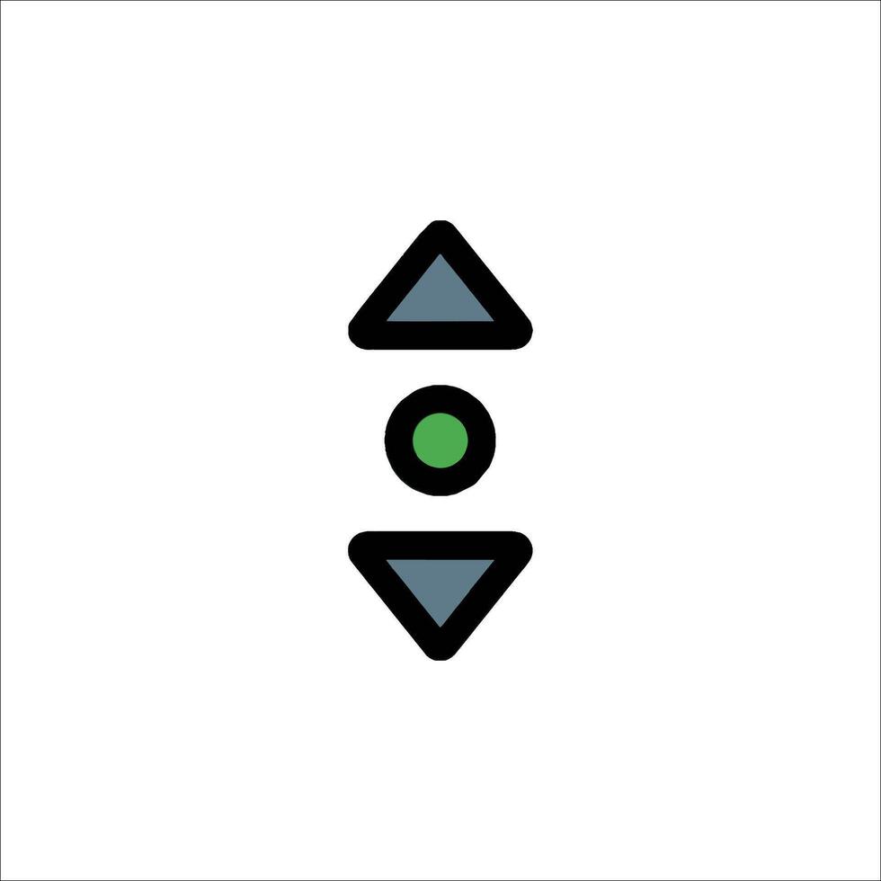 A black and green button with a green arrow vector