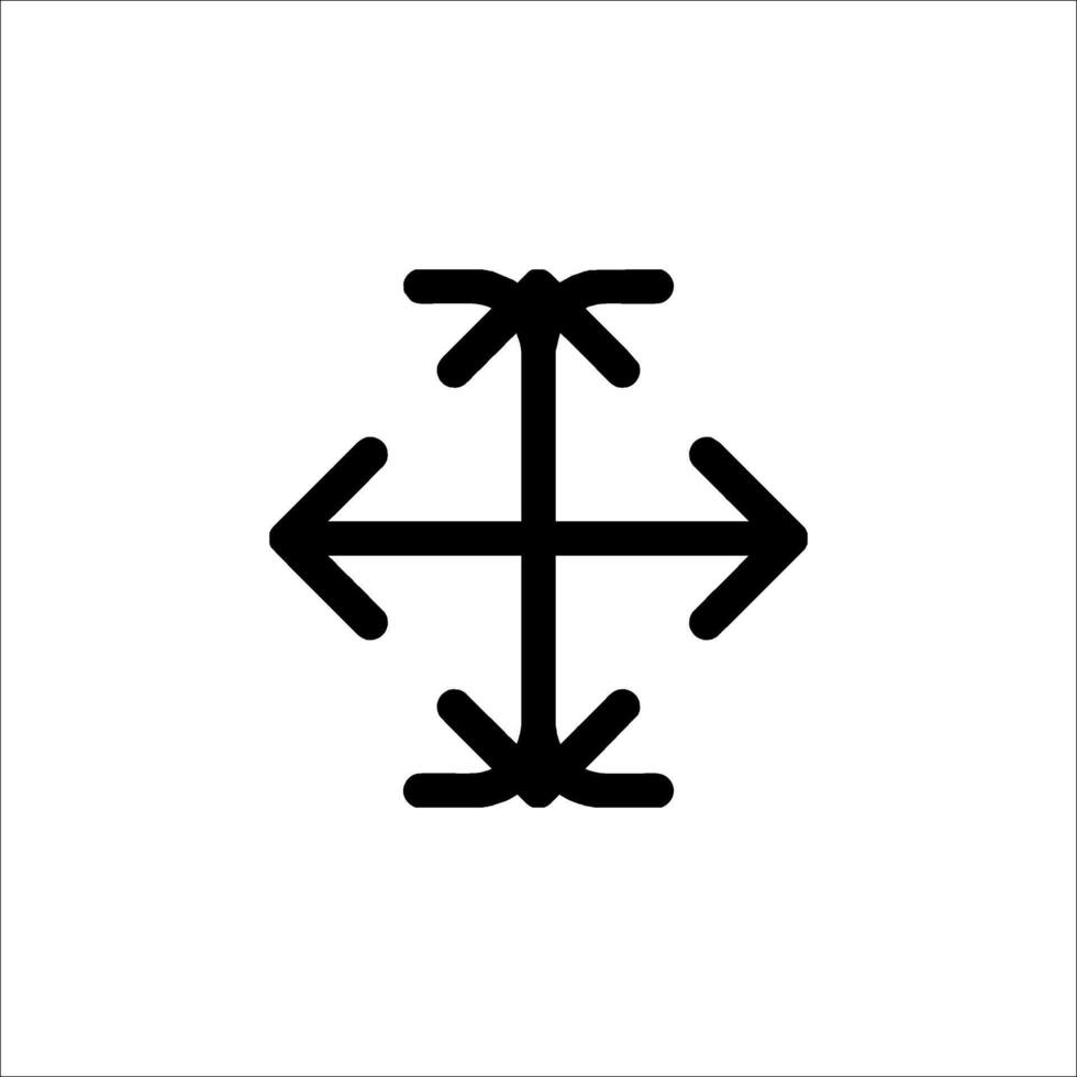 A black and white image of an arrow pointing to the left vector
