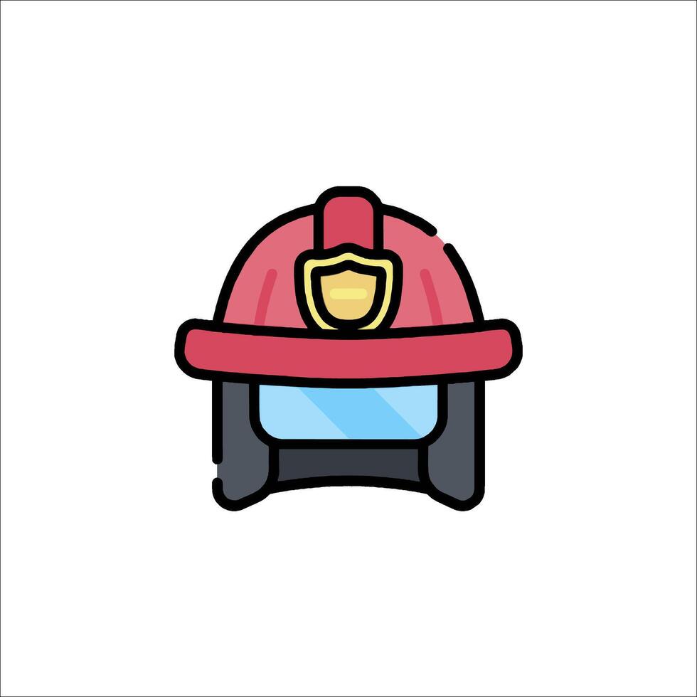 Fireman helmet icon illustration vector