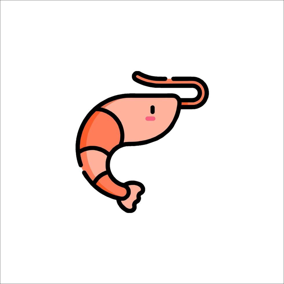 Shrimp icon illustration vector