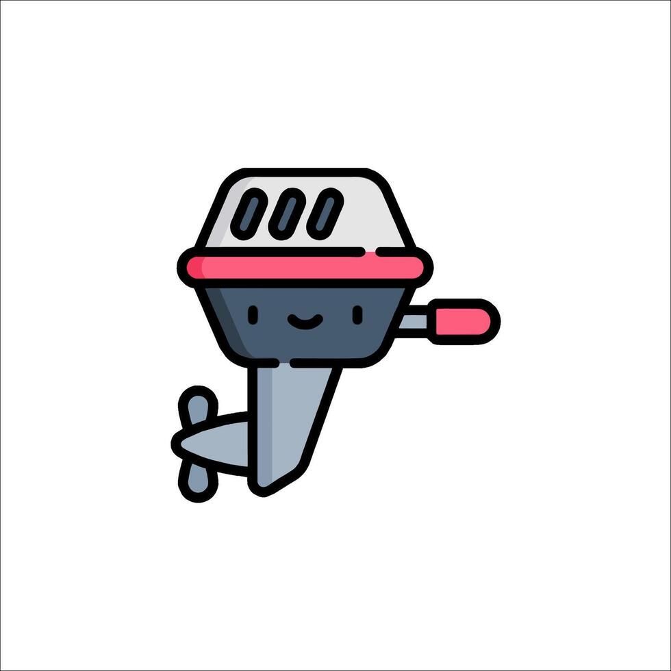 A cartoon boat with a propeller on it vector